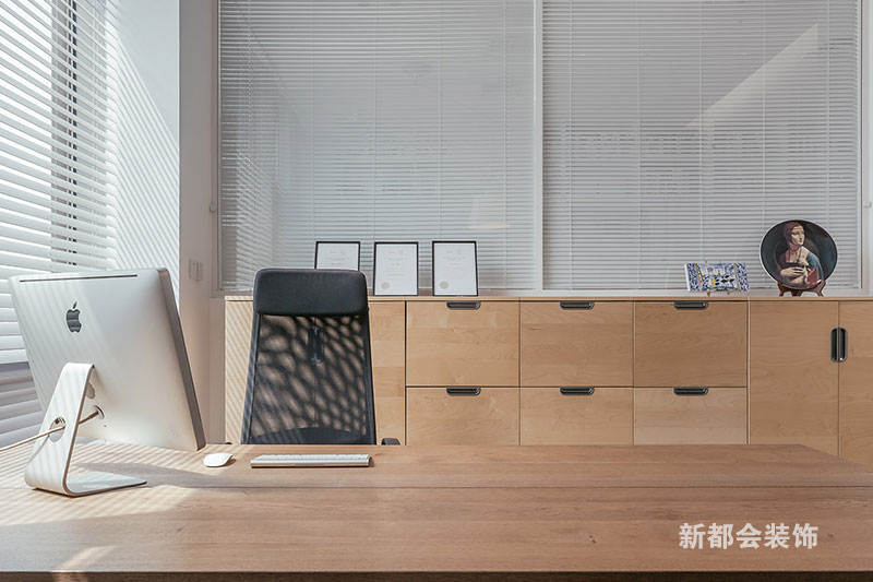 部門領導辦公室簡單實木辦公桌