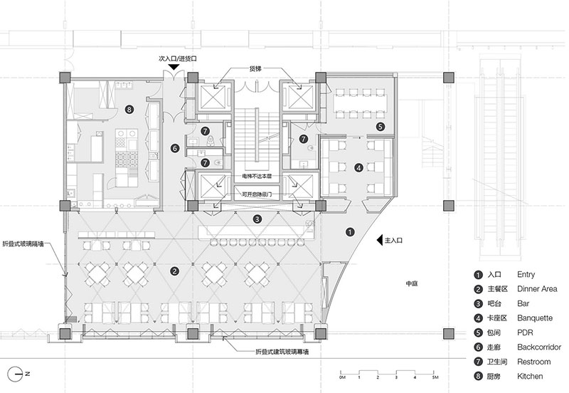 方正的餐廳戶型