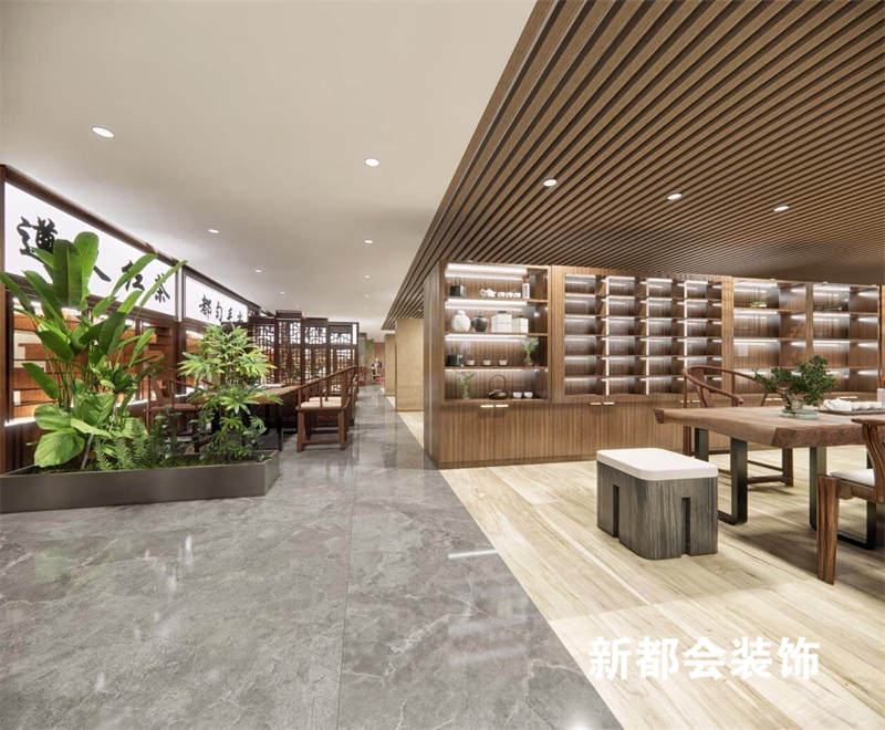 350㎡休閑餐廳中式茶館